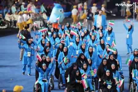 تصاویر| رژه کاروان ایران در افتتاحیه پاراآسیایی هانگژو