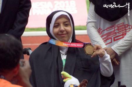 الناز دارابیان مدال طلایش را تقدیم کودکان شهید غزه کرد