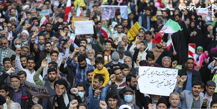 گزارش تصویری| خروش مردم ایران در یوم‌الله ۱۳ آبان 