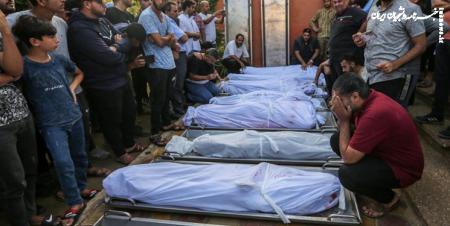  دفن ۲۴۰ شهید فلسطینی غیر قابل شناسایی در گورهای جمعی 