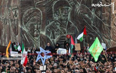 خروش مردم تهران در میدان انقلاب برای غزه +فیلم