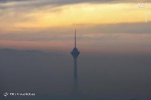 تصاویر|  وضعیت قرمز هوای تهران