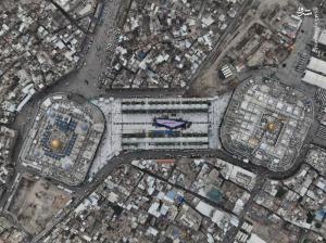 تصاویر| اجتماع دانش آموزان عراقی در بین‌الحرمین برای حمایت از غزه