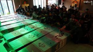 مراسم استقبال از شهدای خان طومان در فرودگاه مشهد +عکس