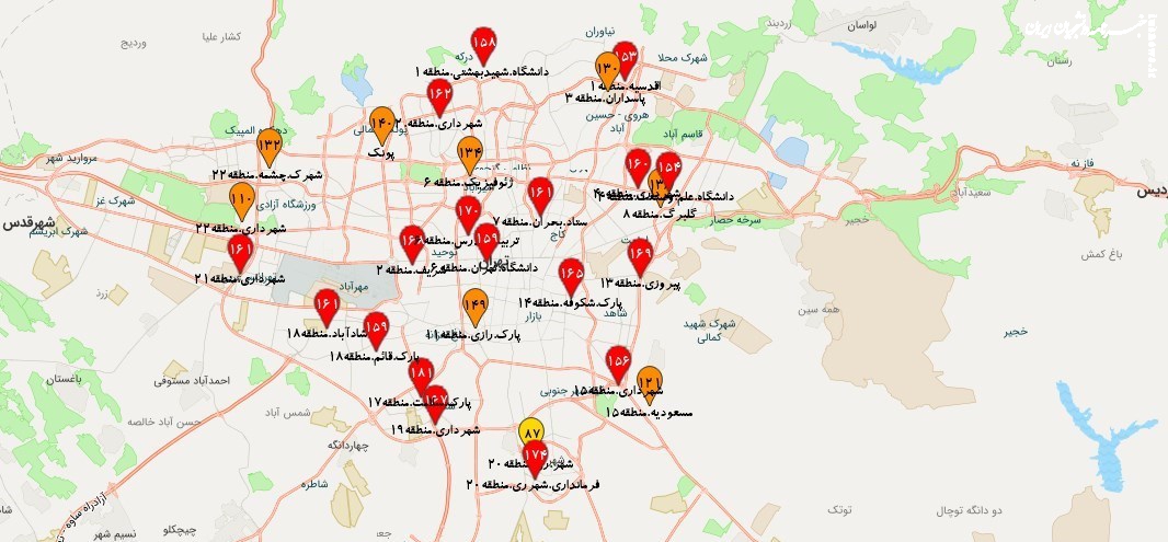 هوای تهران برای همه گروه‌های سنی "خطرناک" شد
