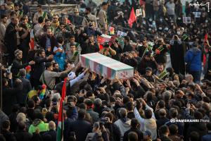 وداع با شهدای مدافع حرم در میدان امام حسین (ع) +عکس