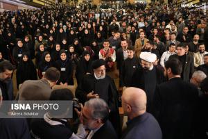 مراسم روز دانشجو با حضور رئیس جمهور در دانشگاه شهید بهشتی +عکس