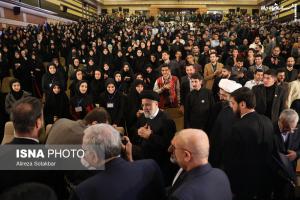 مراسم روز دانشجو با حضور رئیس جمهور در دانشگاه شهید بهشتی +عکس