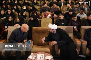 مراسم روز دانشجو با حضور رئیس جمهور در دانشگاه شهید بهشتی +عکس