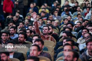 مراسم روز دانشجو با حضور رئیس جمهور در دانشگاه شهید بهشتی +عکس