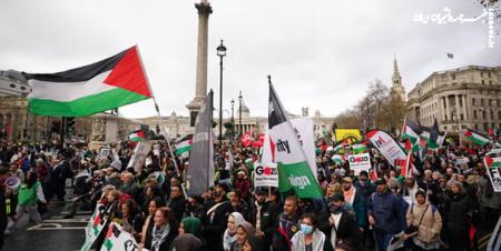 لندن باز هم صحنه تظاهرات ضدصهیونیستی شد