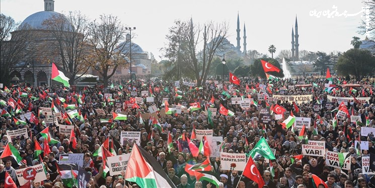 تظاهرات گسترده در «استانبول» علیه ادامه حملات اسرائیل به غزه