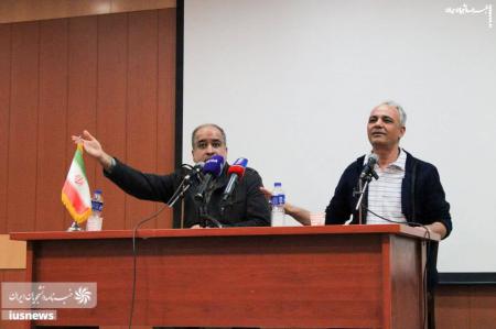 گزارش تصویری| مناظره احمد زیدآبادی و علی خضریان در دانشگاه امیرکبیر