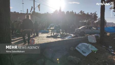  اولین تصاویری از محل حادثه تروریستی در کرمان
