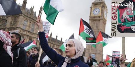 راهپیمایی گسترده لندنی‌ها در حمایت از مردم فلسطین