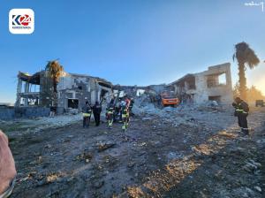اولین تصاویری از محل اصابت موشک‌های سپاه پاسداران در اربیل 