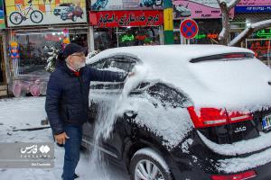 بارش برف در تبریز +عکس