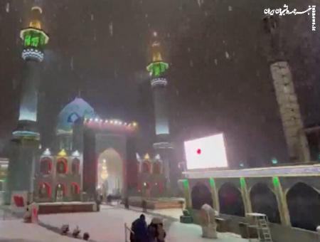 بارش برف در امامزاده صالح(ع) تجریش +فیلم