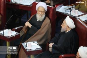 آخرین حضور حسن روحانی در مجلس خبرگان رهبری +عکس