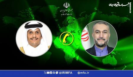  وزرای خارجه ایران و قطر در خصوص آخرین تحولات منطقه گفتگوی تلفنی انجام دادند