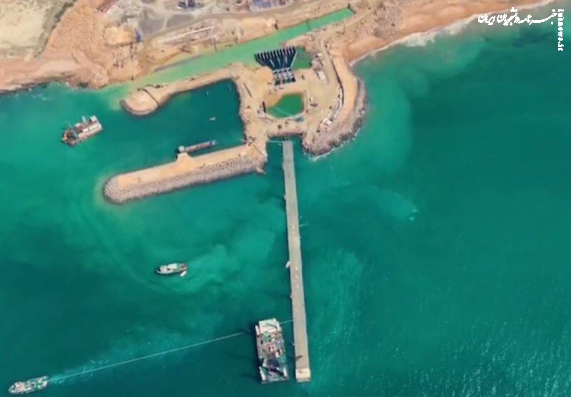 اولین تصاویر از بزرگترین سازه دریایی جهان در چابهار +فیلم