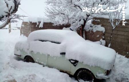 بارش سنگین برف در ۲۱ اسفند در روستای لهرگین قره پشتلو