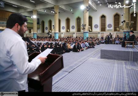 سخنرانی محمدمهدی احمدی نماینده جامعه اسلامی دانشجویان در دیدار با رهبر انقلاب +فیلم