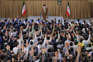 Pictures of the meeting of the leader of Iran with the workers