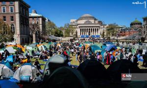 اعتراض دانشجویان آمریکایی به جنایات در غزه +عکس