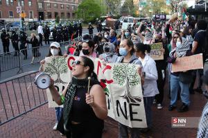 اعتراض دانشجویان آمریکایی به جنایات در غزه +عکس