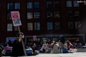 اعتراض دانشجویان آمریکایی به جنایات در غزه +عکس