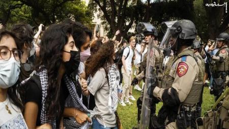 پلیس لس‌آنجلس با تمام قوا خود را برای سرکوب دانشجویان آماده کرد