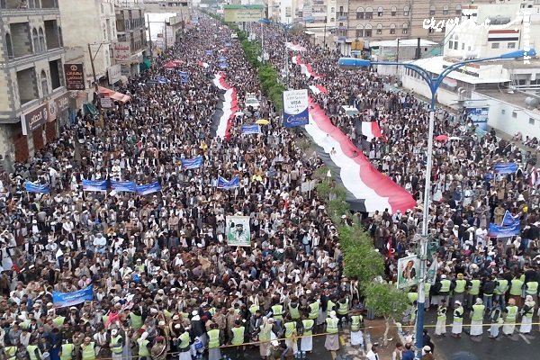 فیلم/ برگزاری راهپیمایی میلیونی در یمن