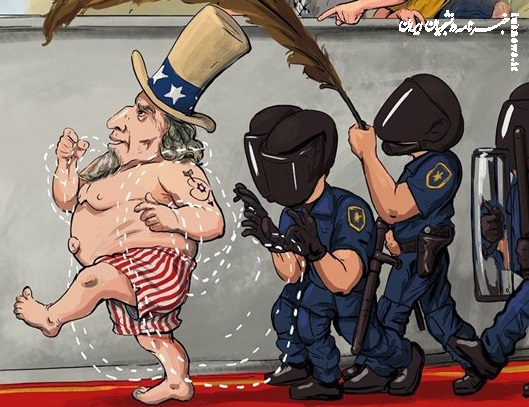 کاریکاتور| رسوایی دموکراسی و آزادی بیان آمریکایی