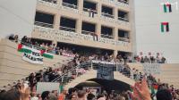 تجمع دانشجویان حامی فلسطین در دانشگاه ژنو +فیلم