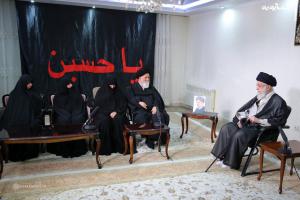 Images of Imam Khamenei's meeting with President Raisi's family