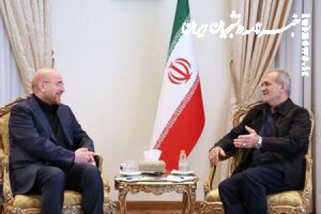  دیدار رئیس‌ مجلس شورای اسلامی با پزشکیان +عکس