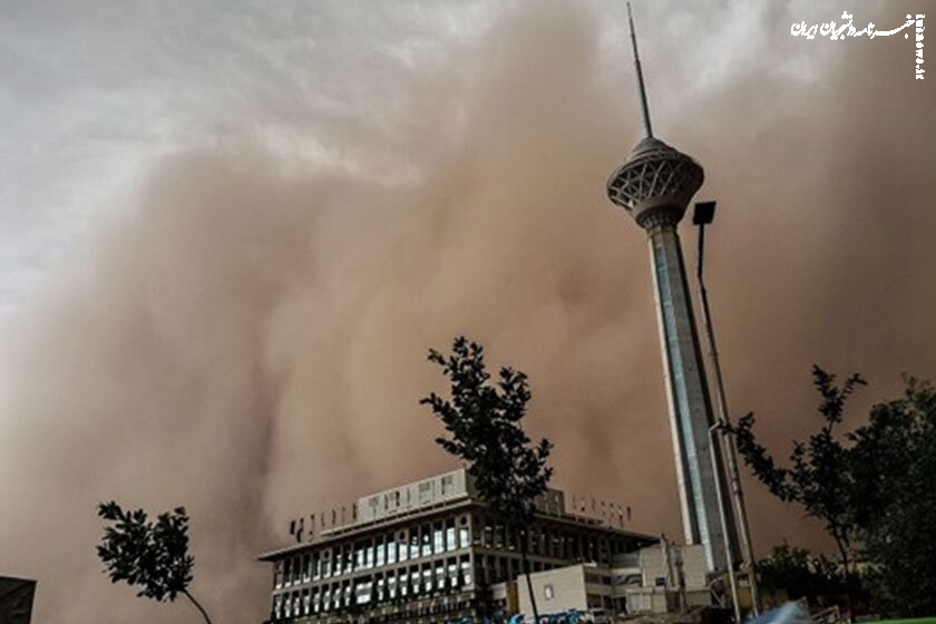 باد شدید و گرد و خاک در تهران و ۶ استان دیگر