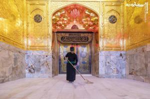 شست‌وشوی حرم حضرت عباس(ع) بعد از دو دهه عزاداری +عکس