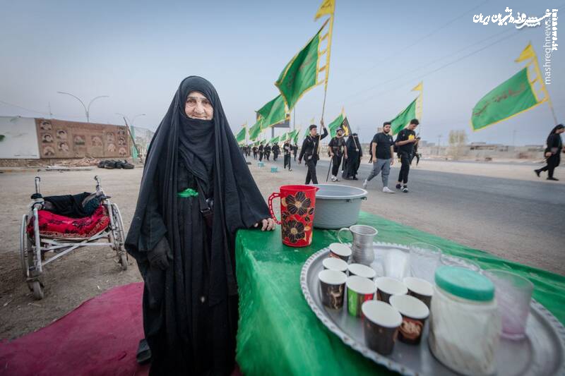  عکس/ نوکری امام حسین(ع) زن و مرد و سن و سال نمی‌شناسه