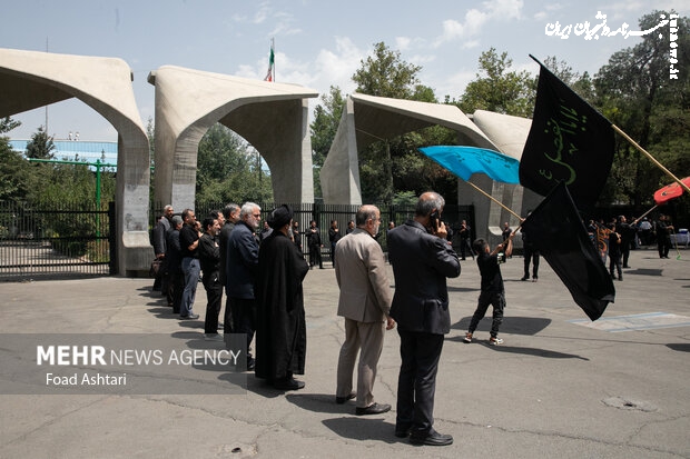 تجمع دانشجویان دانشگاه تهران در پی محکومیت جنایات رژیم صهیونیستی