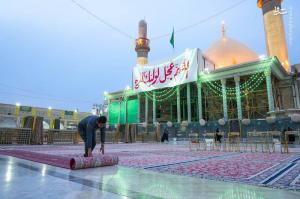 غبارروبی حرمین امامین عسکرین در ماه رمضان +عکس