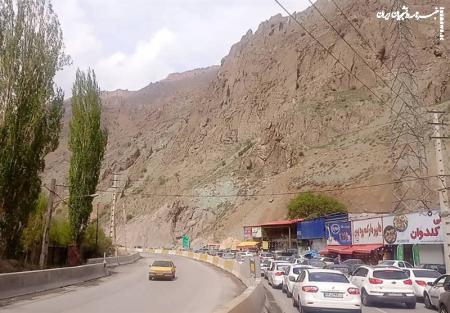  ترافیک سنگین در جاده چالوس 