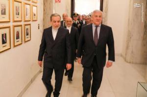 دیدار عراقچی با وزیر خارجه ایتالیا قبل از شروع مذاکرات +عکس