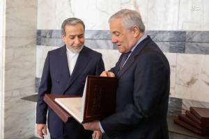 دیدار عراقچی با وزیر خارجه ایتالیا قبل از شروع مذاکرات +عکس