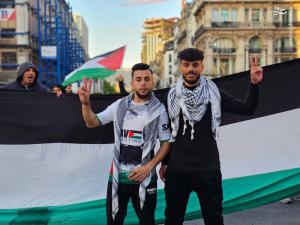 همبستگی مردم بلژیک با فلسطین و غزه +عکس