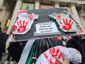 همبستگی مردم بلژیک با فلسطین و غزه +عکس