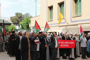 تجمع ضد صهیونیستی دانشگاه معارف اسلامی در حمایت از مردم مظلوم غزه برگزار شد
