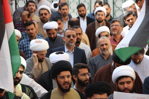 تجمع ضد صهیونیستی دانشگاه معارف اسلامی در حمایت از مردم مظلوم غزه برگزار شد