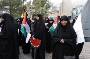 تجمع دانشجویان، اساتید و کارکنان دانشگاه در محکومیت جنایات رژیم صهیونیستی و حمایت از مردم مظلوم غزه +عکس